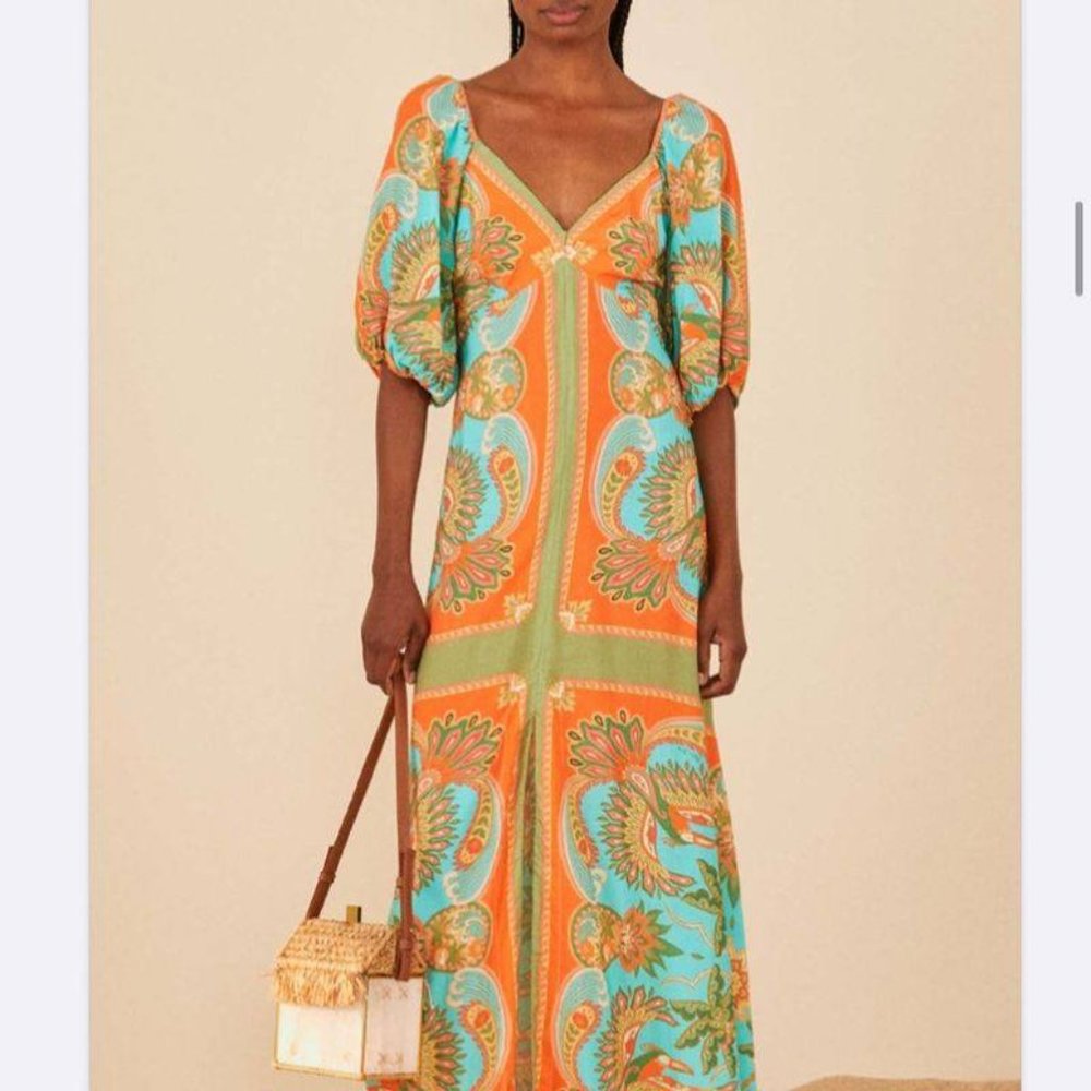 FARM RIO Beach Toucan Maxi Dress sz XS NWT Gorgeous!!! Brazil Line Exclusive!!!